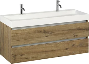 Ben Limara badmeubel met aluminium greeplijst 120x45cm Sherwood met mineraalmarmeren wastafel
