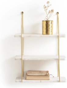 Wandrek in marmer en messing L40 cm, Fitia