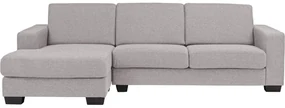 Goossens Hoekbank N-joy Divana Met Chaise Longue grijs, stof, 2,5-zits, stijlvol landelijk met chaise longue links