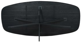 Starfurn Ferris Eiken Eettafel Deens Ovaal Zwart 200 Cm - 200 X 100cm.