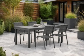 Tuinset 4 personen 180 cm Aluminium Grijs Lifestyle Garden Furniture Sella/Madras