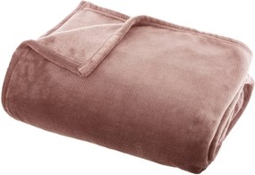 Atmosphera plaid Flanel Uni 130x180cm - Roze