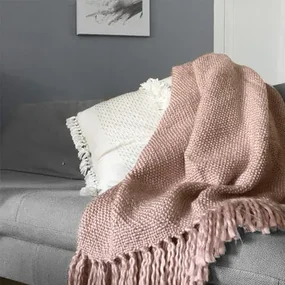 Plaids, deken Roze Malagoon  Marble pink throw