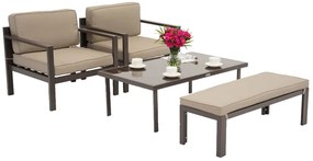 Porto Terrasmeubelset met bank brons Garden Point