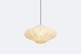 Japandi Hanglamp Beige Met Stoffen Kap - Plu Zand/Beige