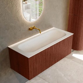 Mondiaz Kurve 110cm badmeubel ruby met 1 lade en wastafel big medium midden zonder kraangat