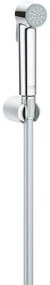 GROHE Vitalio Trigger Handdoucheset - 1 straalsoort - rond - met houder - gladde slang - 125cm - chroom 26175001