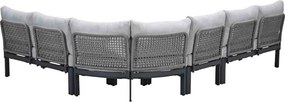 Garden Impressions Milan loungeset 5-delig - donker grijs