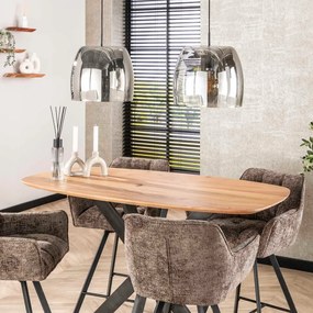 Moderne Hanglamp Grijs Rookglas 35 Cm