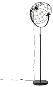 Industriële vloerlamp zwart 50 cm verstelbaar - Hanze