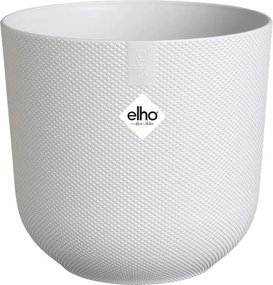 elho Jazz Rond 14 - Zijdewit (Wit) - Diameter 14 x H 13 cm - Ideaal voor binnen - 100% gerecycled