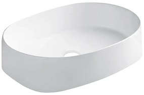Kerra KR918 waskom rechthoekig glans wit 56x39x14cm