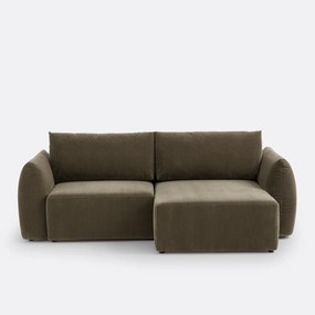 Corduroy hoekslaapbank met koffer, EDITH