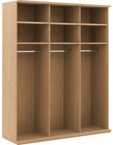 Goossens Excellent Kledingkast Wood, 180 cm breed, 223 cm hoog, 3 hout schuifdeuren