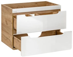 Comad Aruba White 821 FSC onderkast 80cm eiken/wit