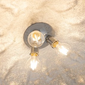 Moderne hanglamp wit met zilver 70cm - Magna