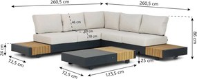 Loungeset 5 personen Aluminium Grijs Santika Furniture Santika