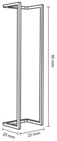 Differnz handdoekdrager 95x20cm mat wit