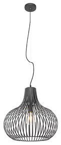 Eettafel / Eetkamer Moderne hanglamp zwart 48 cm - Saffira Modern E27 rond Binnenverlichting Lamp