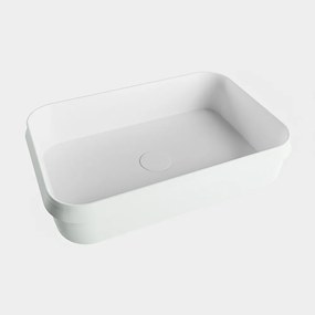 Mondiaz Arvo Solid Surface waskom 55x38cm greey / talc