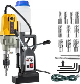 VEVOR Elektrische Magneetboormachine 1100W Magneetbooreenheid Kernboormachine 12000N Magneetkernboormachine met Efficiënt Koelsysteem Gebruikt in Staalconstructies Bruggenbouw en Vele Andere Gebieden