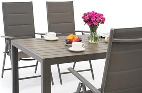Verona polywood aluminium tuinset voor 4 personen Garden Point grijs