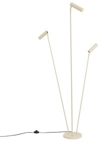 Moderne vloerlamp beige 3-lichts GU10 35mm - Thomas