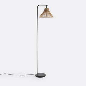Voetlamp in metaal en hennep, Yaku