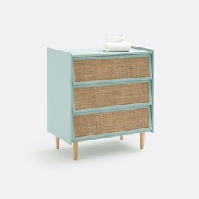 Rieten ladekast met 3 lades, Kaya