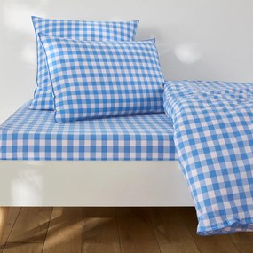 Hoeslaken voor kinderen, katoen, omslag 30cm, VELDI BLEU