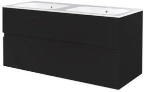 Best Design Bora Black greeploos wastafelmeubel met 4 laden zonder wastafel mat zwart 120cm
