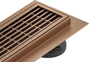 Mexen Flat 360° M33 draaibare lijnafvoer 50 cm, geborsteld koper - 1C33050-40