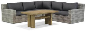 Dining Loungeset 5 personen Wicker Grijs  Garden Collections Amico/Brighton