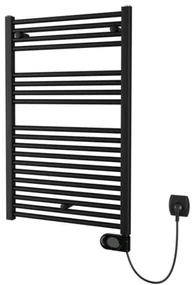 Plieger Elba Electrical Elektrische Designradiator - 94.2x50cm - met thermostaat - 500w - mat zwart 1550013