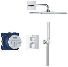 GROHE Grohtherm Cube Perfect Douscheset - inbouw thermostaat - hoofddoucheset - 31cm - chroom 34868000