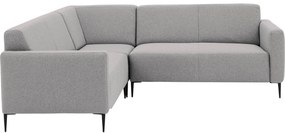 Goossens Key West lichtgrijs, stof, 2-zits, modern design