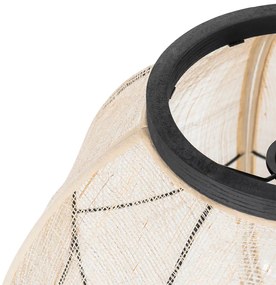 Oosterse hanglamp bruin stof 46 cm - Rob