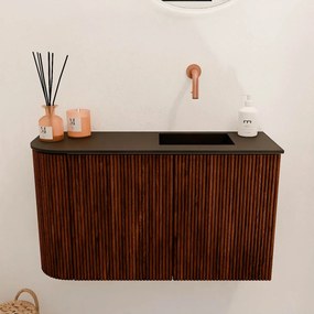 Mondiaz Joya 70cm toiletmeubel ronding links ruby met wastafel faye rechts zonder kraangat urban