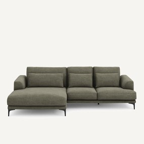 XL hoekbank links van katoen en linnen, MARSILE