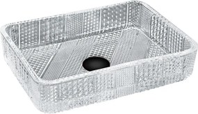 Mexen Akra glazen opbouw wastafel 46 x 33 cm, transparant - 24024600