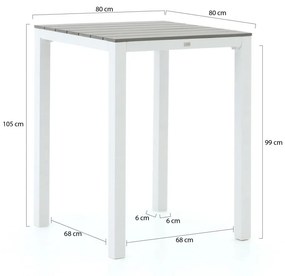 Bellagio Fidenza bartafel 80x80x105cm
