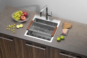 Sapho Epic spoelbak 44x48x20cm met kraangat RVS