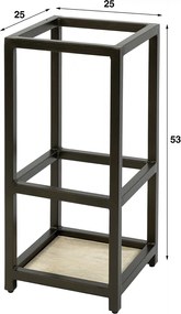 Vierkante Paraplubak Met Brons Frame