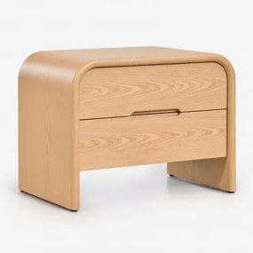 Rechthoekige Bijzettafel 45x40 Cm In Mdf Claudres Eikenhout - Sklum