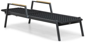 Coco Ralph Ligbed Verstelbaar Aluminium/wicker Grijs