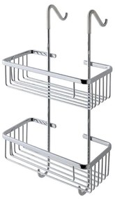 Eastbrook Solid messing doucherek rechthoekig dubbel chroom