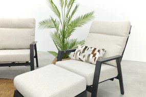 Lagos/Mindo stoel-bank loungeset 5-delig verstelbaar - Antraciet