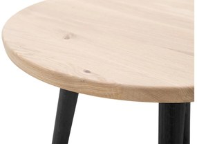 Goossens Hoektafel Bjarte, hout eiken wit, stijlvol landelijk, 50 x 45 x 50 cm