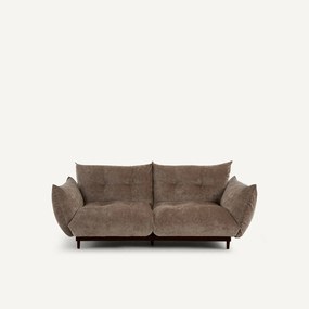 3-zits compacte bank in fluweelmix, VITORIA