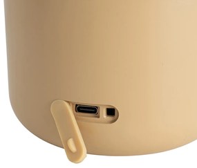 Buiten tafellamp goud met wit incl. LED oplaadbaar IP44 - Haard